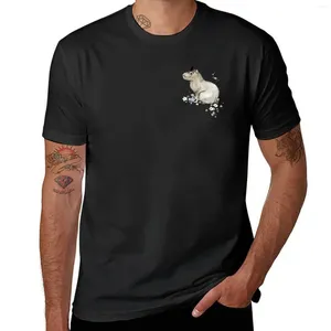 Débardeurs pour hommes Capybara de rêve avec fleurs (et un ami oiseau sur sa tête) T-shirt Anime Boys T-shirts Chemise surdimensionnée pour hommes
