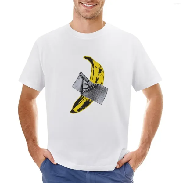 Débardeurs pour hommes Ruban adhésif T-shirt banane Kawaii Vêtements d'été Mode coréenne T-shirts lourds pour hommes