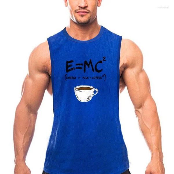 Camas de tanques para hombres E MC Energy Milk x Coffee estampados de café