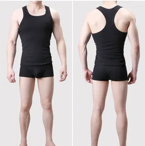 Tabarrage pour hommes haut de coton élastique serré pour les vêtements Lycra Slim Fit Sweat-Absorbing Bashing Home Home Lingerie