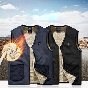 Camisetas sin mangas para hombre, chaleco con calefacción eléctrica, chaqueta para hombre y mujer, chalecos calefactables inteligentes USB térmicos cálidos para invierno, abrigo para senderismo y senderismo al aire libre