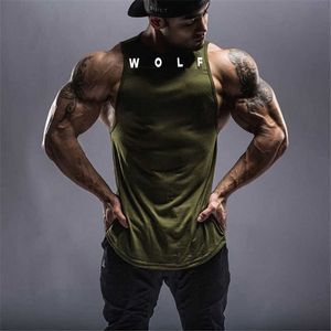 Herentanktops Europese en Amerikaanse fitness van heren mouwloze hardloop sport gym stitng vest wolf v hot in de zomer Z0320