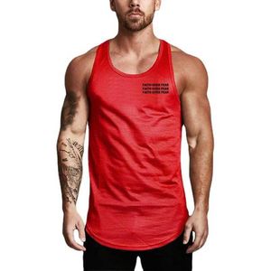 Tank Tops Faith Over Wear Print Fitness Tob Top Mesh Séchage rapide Séchée Exercice Muscle Muscle Mens Mens Fitness Sports Slimming Tank2404