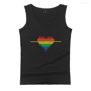 Mannen Tank Tops Mode LGBT Liefde Mannen Top Vlag Fitness Mouwloos Shirt Lesbische Gay Zomer Vest Pride Vesten Kleding