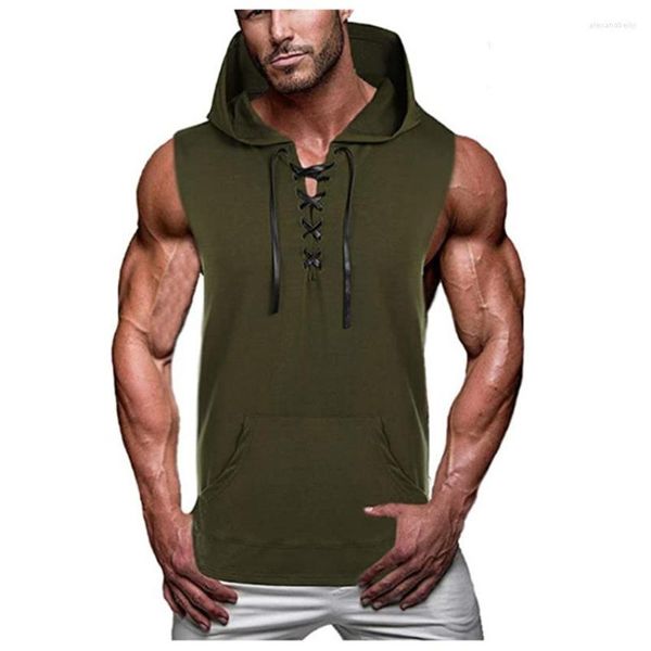 Hommes débardeurs mode hommes Muscle sans manches mince t-shirt haut d'été musculation Fitness gilet élégant hommes maigre vêtements