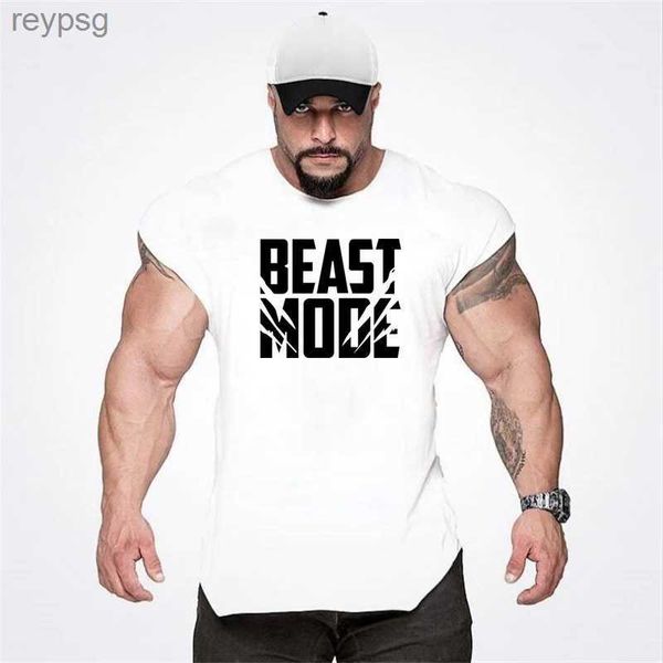 Débardeurs pour hommes Vêtements de fitness Chemise de musculation Hommes Haut pour Fitness Sweat-shirt sans manches T-shirts de gymnastique Beast Mode Man Mens Vest Stringer YQ240131