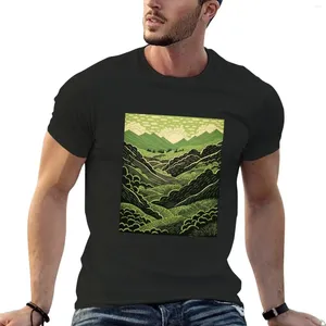 Les débardeurs masculins concept le pays des merveilles vertes: design minimaliste inspiré T-shirt à manches courtes Vintage Vintage T-shirt surdimensionné hommes