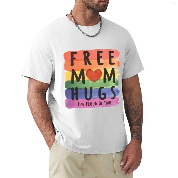 Débardeurs pour hommes Free Mom Hugs LGBTQ Pride (Carré) T-shirt Anime surdimensionné T-shirts personnalisés pour hommes