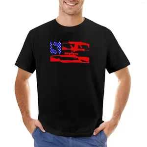 Tanktops voor heren Guns And 69 USA Flag T-Shirt Plus Size T-shirts Leuke editie Shirt Zwaargewicht voor mannen