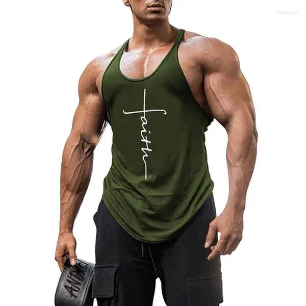 Camisetas para hombres Gym Gym Running Singletas de algodón Canotte Campoilding Stringer Top Men Fitness Shirt Muscle Muscle Vest Vest Tanktop