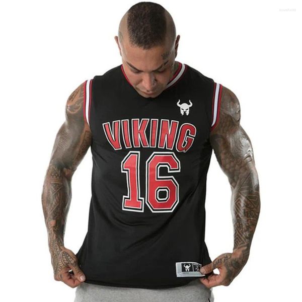 Débardeurs pour hommes Gyms Hommes Bodybuilding Fitness T-shirt sans manches Mâle Été Casual Mode Imprimé Maillot de basket-ball Gilet