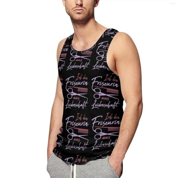 Camisetas sin mangas para hombre, peluquero, Top de verano, entrenamiento de ocupación, chalecos sin mangas a la moda, talla grande 4XL 5XL