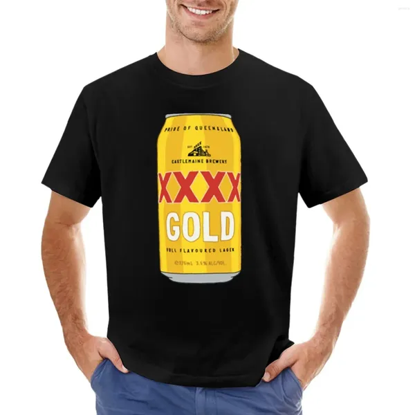 Débardeurs pour hommes dessinés à la main XXXX Gold Can T-Shirt Tees T-shirts noirs pour hommes