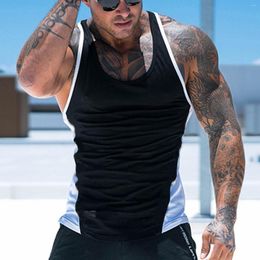 Heren tanktops knappe top zomer gekleurde sport fitness vest mode comfortabele debardeur hommes kleding