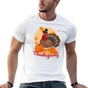 Herentanktops Happy Thanksgiving Pilgrim Turkije T-shirt Customs Design je eigen vintage kleding schattige t shirts voor mannen pack