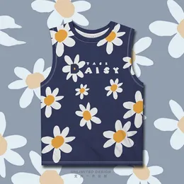 Herentanktops Harajuku Fashion Small Daisy 3d print top voor mannen Cartoon Bloem Kinderen Vest Hawaiian Casual Male Waistcoat Boy