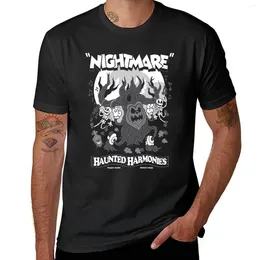 Débardeurs pour hommes Haunted Harmonies - Vintage Cartoon Halloween Creepy Mignon Goth Horreur T-shirt Garçons Blancs pour un garçon T-shirts surdimensionnés Hommes