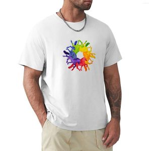 Débardeurs pour hommes Troupeau Le T-shirt arc-en-ciel T-shirts personnalisés Concevez votre propre chemise noire Uni Blanc Hommes