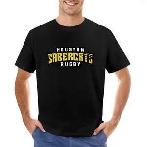 Herentanktops Houston Sabercats T-shirt Quick Drying Edition Boys Animal Print Plus Size zwaargewicht T-shirts voor mannen