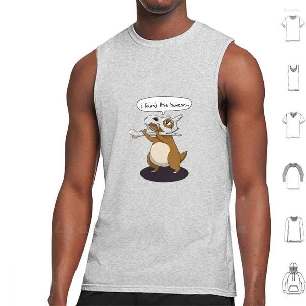 Camisetas sin mangas para hombres Encontré este chaleco Humerus Algodón Cubone Bone Pun Funny Anime Cartoon Manga