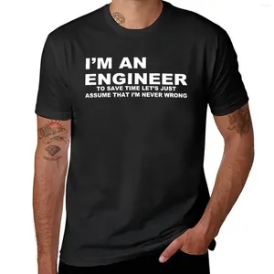 Débardeurs pour hommes Je suis un ingénieur pour gagner du temps Supposons simplement que jamais mal drôle Geek Nerd T-shirt Vêtements pour hommes