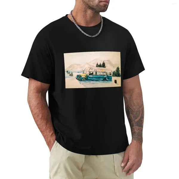 Débardeurs pour hommes dans le Bus magique sauvage peinture T-Shirt graphique T-Shirt T-shirts courts