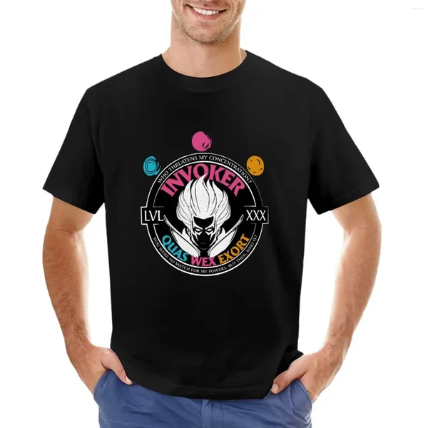 Camisetas sin mangas para hombre Invoker Dota 2 Art camiseta Ropa de anime Camisas Camisetas gráficas Aficionados a los deportes Camisetas grandes y altas para hombres