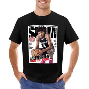 Herentanktops Jalen Green SLAM Mag T-shirt Sportfan T-shirts Zwart T-shirt Leuke kleding lange herenoverhemden