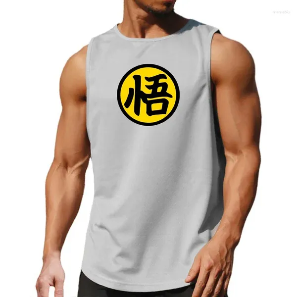 Logo anime japonais Logo Wu Fonction drôle de gym imprimé Top pour hommes Body Body