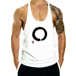 Tanktops voor heren Japanse top Heren Enso Circle Japan Kalligrafie Boeddhisme Boeddhistische Yoga Dames Street Wear Mode