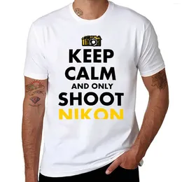 Débardeurs pour hommes Gardez votre calme et ne photographiez que Nikon T-Shirt Graphique T-shirts T-shirts