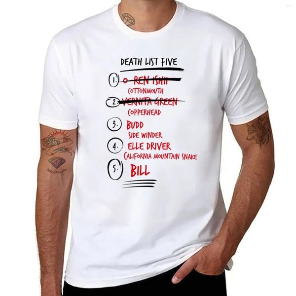 Les débardeurs masculins Kill Bill - The Brides Death List 5 T-shirt coréen mode Hippie Vêtements graphiques T-shirt Men Workout