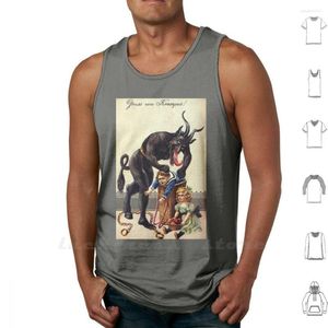 Herentanktops Krampus Groeten Vest katoen Duitse kerstmythologie Folklore Grappig