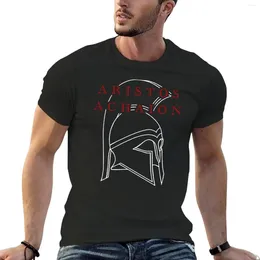 Les débardeurs masculins grand Aristos Achaion - les Grecs T-shirt minimaliste T-shirt à manches courtes Blouse surdimensionnée T-shirt Hommes