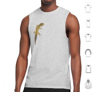 Camiseta sin mangas para hombre Leopard Gecko Chaleco sin mangas Reptil Animal Herp Herpetología Herpetólogo Desierto