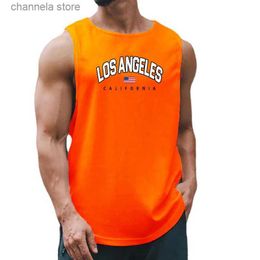 Débardeurs pour hommes Los Angeles Californie USA City New Fashion Sports Débardeur Hommes Été Séchage rapide Muscle Vest Mesh Gym Vêtements Basketball Jersey T240227