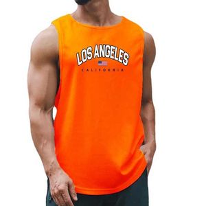 Débardeur masculin Los Angeles California USA City Nouveau gilet de sport de mode Summer Muscle séché rapide Vest de gym