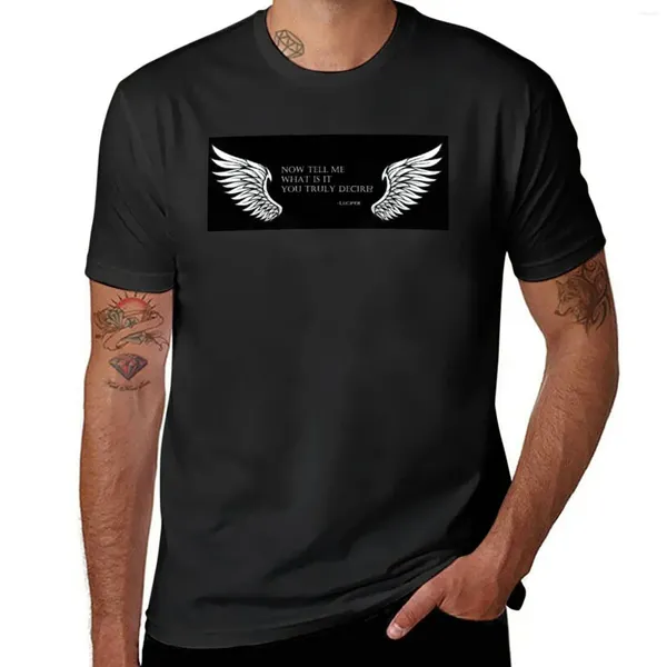 Débardeurs pour hommes Lucifer T-shirt Garçons Chemise à imprimé animal T-shirts drôles Noir Mens Coton