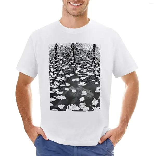 Débardeurs pour hommes M.C. Escher-Trois Mondes T-Shirt Anime Haut D'été Funnys Blouse Designer T-Shirt Hommes