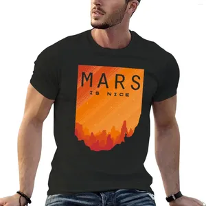 Tops de débardeur masculin Mars Space Tourism Travel Affiche T-shirt T-shirts Man Vintage T-shirt Shirts personnalisés Design vos propres hommes de taille plus