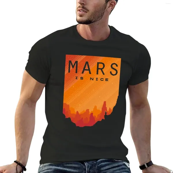 Camisetas para hombres Toques de tanques Marte Space Turismo Turismo Camisetas de camisetas de viaje