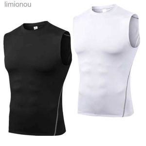 Tanktops voor heren Compressie Sport Mager vest Strakke tank Basislaag Mouwloos T-shirt Top Singlet Sweatshirt Atletiek Sportkleding ActivewearL240124