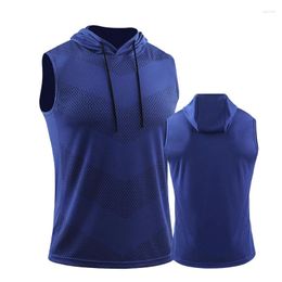 Heren Tank Tops Heren Mode Basketbal Top Casual Bodybuilding Mouwloos Shirt Gym T-shirt Voor Koreaanse Losse Vest Met Capuchon Man kleding
