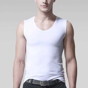 Tanktops voor heren Heren Ijs Zijde Naadloos Vest Tanktops Sport Bovenkleding Ondershirt T-shirts voor mannen Gym Fitness Mouwloos Heren Running Vest TopsL2402