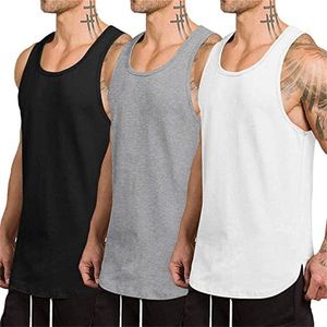 Tanktops voor heren 3-pack sneldrogende workout-tanktop Mouwloze gymshirts voor heren Muscle Tee Fitness Bodybuilding T-shirt 230531