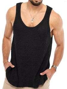 Débardeurs pour hommes Séance d'entraînement pour hommes Été sans manches Couleur unie T-shirts d'extérieur Gym Muscle