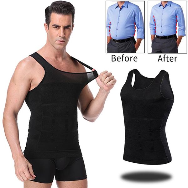 Débardeurs pour hommes Hommes Minceur Body Shaper Abdomen Belly Control ShapewearVest Modélisation Sous-vêtements Taille Formateur Correction Posture Corset