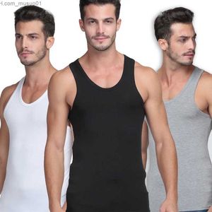 Tanktops voor heren Heren tanktop Modaal effen naadloos ondergoed Merkkleding Heren mouwloos tankvest Comfortabel ondershirt Hemdjes FitnessL2402