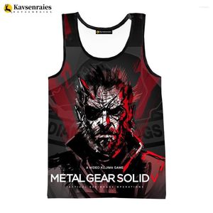 Hommes Débardeurs Hommes Femmes D'été Mode Casual Harajuku 3D Jeu Metal Gear Solide Imprimé Gilet Unisexe Cool À La Mode Surdimensionné Streetwear