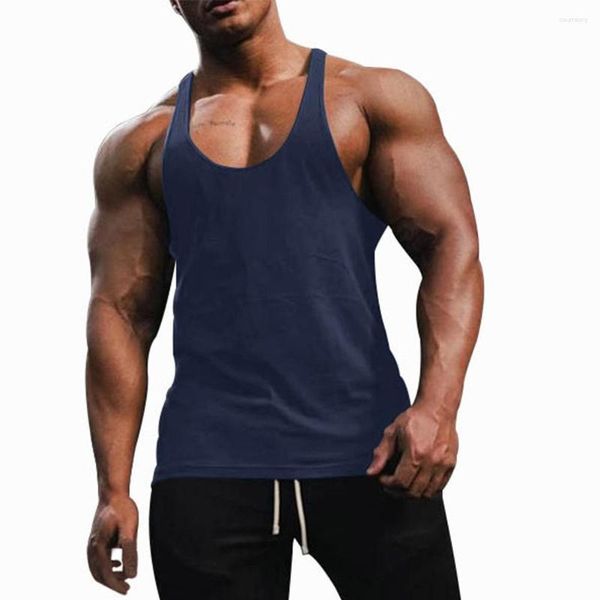 Camisetas sin mangas para hombre, camisetas para hacer ejercicio, chaleco muscular para culturismo, camiseta sin mangas, camiseta deportiva, camiseta sólida para gimnasio y Fitness